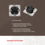 Выключатель жалюзи с подсветкой, 10A 250V 203.39-2.silver от ImperiumLoft