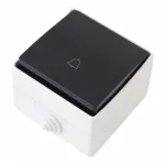 Кнопка дверного звонка, 10A 250V 309.36-1.grey от ImperiumLoft