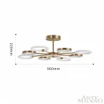 Потолочная люстра Arte Milano Neapolis-77240 277240/8 GD