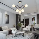 Люстра на штанге Arte Milano Neapolis-73808 274307/6 BK/GD