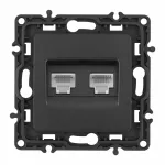 Розетка RJ45 х 2 217.45-2.black от ImperiumLoft