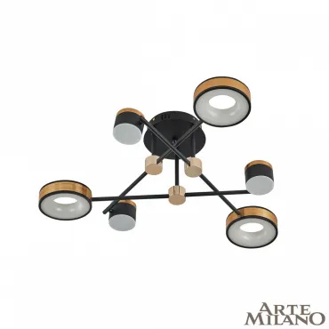 Потолочная люстра Arte Milano Ferrara-71040 271040/6 BK/GD Потолочная люстра Arte Milano Ferrara-71040 271040/6 BK/GD
