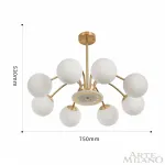 Люстра на штанге Arte Milano Neapolis-71069 271069/8 GD