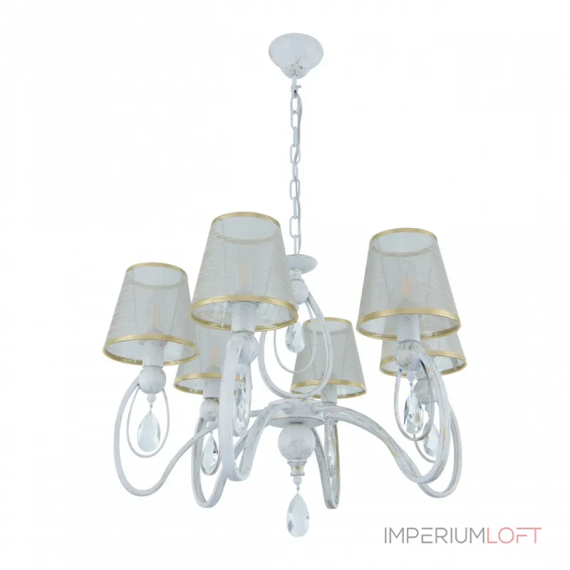 Подвесная люстра Arte Milano AM347203 347203/6 WT+G Подвесная люстра Arte Milano AM347203 347203/6 WT+G