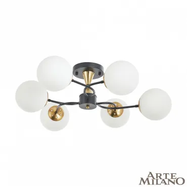 Потолочная люстра Arte Milano Neapolis-76808 276808/6 BK/GD Потолочная люстра Arte Milano Neapolis-76808 276808/6 BK/GD