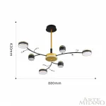 Люстра светодиодная Arte Milano Ferrara-71040 276240/6+1 BK/GD от ImperiumLoft
