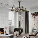 Люстра на штанге Arte Milano Neapolis-71307 271307/8 BK/GD