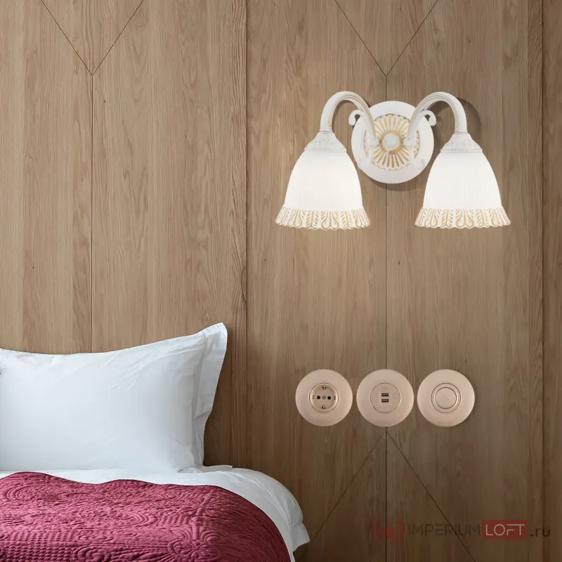 Бра Arte Milano AM347410 347410/2W WT+G от ImperiumLoft