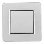 Выключатель одноклавишный с рамкой Arte Milano SET16-1-30-1 silver