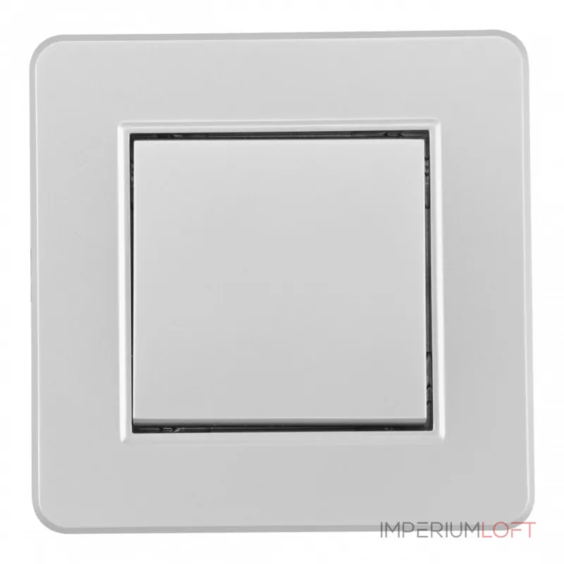 Выключатель одноклавишный с рамкой Arte Milano SET16-1-30-1 silver