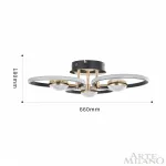 Светильник светодиодный Arte Milano Ferrara-76140 276140/3+3 BK/GD