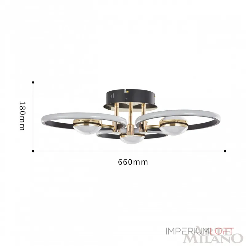 Светильник светодиодный Arte Milano Ferrara-76140 276140/3+3 BK/GD Светильник светодиодный Arte Milano Ferrara-76140 276140/3+3 BK/GD