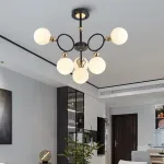Люстра на штанге Arte Milano Neapolis-73808 274307/6 BK/GD