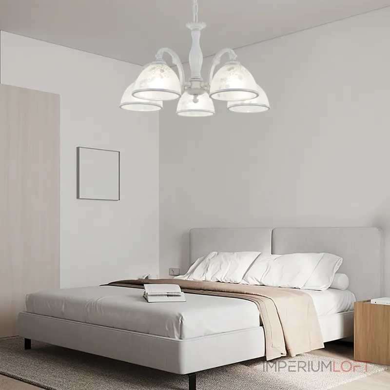 Подвесная люстра Arte Milano AM349737 349737/5 WT+SL Подвесная люстра Arte Milano AM349737 349737/5 WT+SL