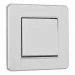 Выключатель одноклавишный с рамкой Arte Milano SET16-1-30-1 silver