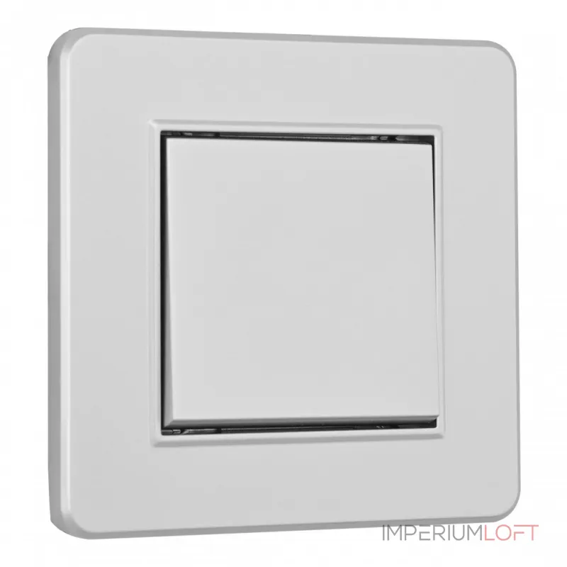 Выключатель одноклавишный с рамкой Arte Milano SET16-1-30-1 silver