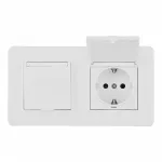 Розетка двойная (двухпостовая) с заземлением Arte Milano SET16-2-41-1x2 white