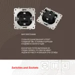 Розетка с заземлением и шторками, 16A 250V 206.40-1.black