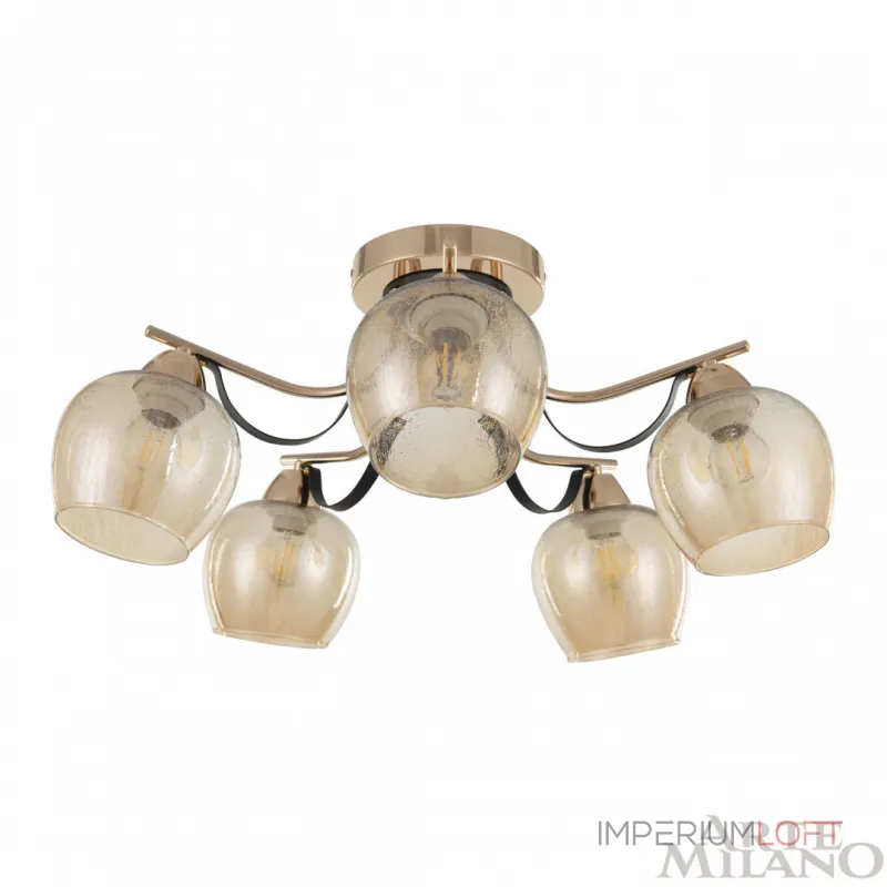 Потолочная люстра Arte Milano AMALFI-322306 322306/5 FG+BK Потолочная люстра Arte Milano AMALFI-322306 322306/5 FG+BK