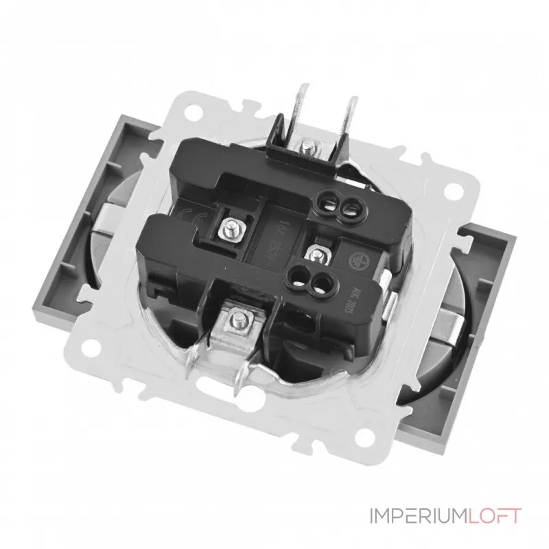 Розетка двойная с заземлением, 16A 250V 203.40-2.black