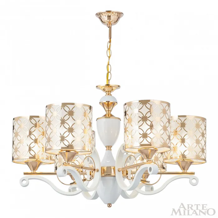Люстра подвесная Arte Milano Florentia-3097 303097/6 Wh/Gd от ImperiumLoft