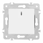 Выключатель одноклавишный с подсветкой, 10AX 250V 203.31-1.white