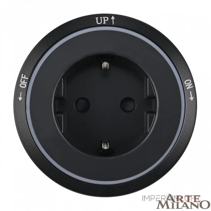 Трековая розетка, 16A 250V 380066TS LED/ES Black от ImperiumLoft