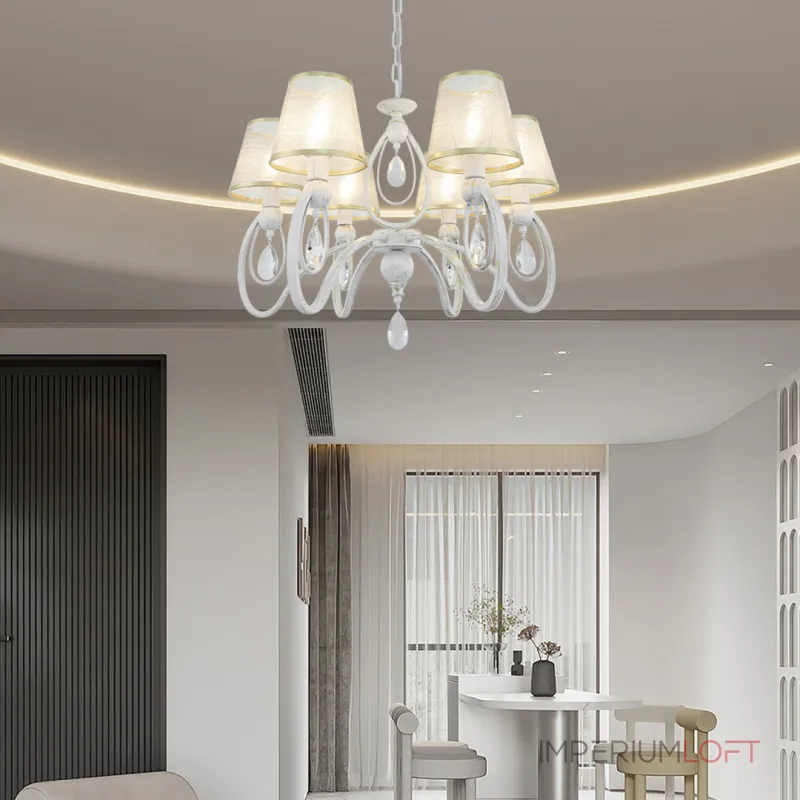 Подвесная люстра Arte Milano AM347203 347203/6 WT+G Подвесная люстра Arte Milano AM347203 347203/6 WT+G