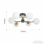 Потолочная люстра Arte Milano Neapolis-76808 276808/6 BK/GD