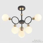 Люстра на штанге Arte Milano Neapolis-73808 274307/6 BK/GD