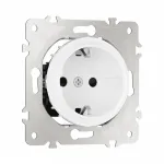 Розетка с заземлением и шторками, 16A 250V 202.40-1.white