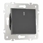 Переключатель одноклавишный перекрёстный с подсветкой, 10AX 250V 203.35-1.black от ImperiumLoft