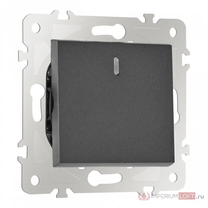 Переключатель одноклавишный перекрёстный с подсветкой, 10AX 250V 203.35-1.black от ImperiumLoft