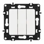 Выключатель трёхклавишный, 10AX 250V 217.30-3.white
