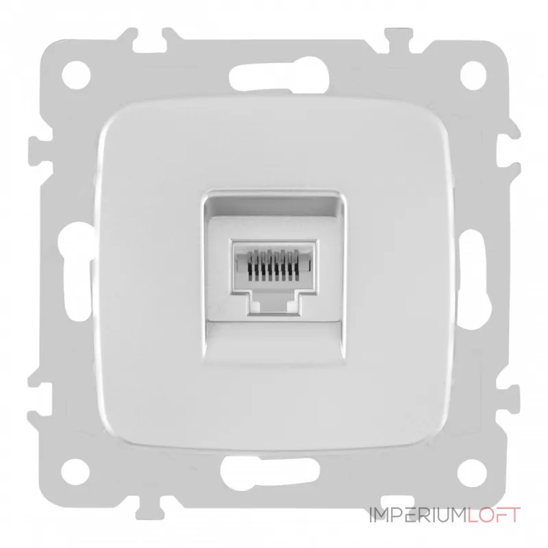 Розетка интернет, RJ45 205.45-1.silver