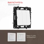 Выключатель трёхклавишный, 10AX 250V 217.30-3.white