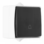 Кнопка дверного звонка, 10A 250V 309.36-1.grey от ImperiumLoft