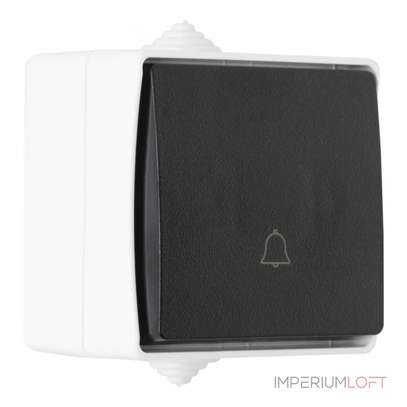 Кнопка дверного звонка, 10A 250V 309.36-1.grey от ImperiumLoft