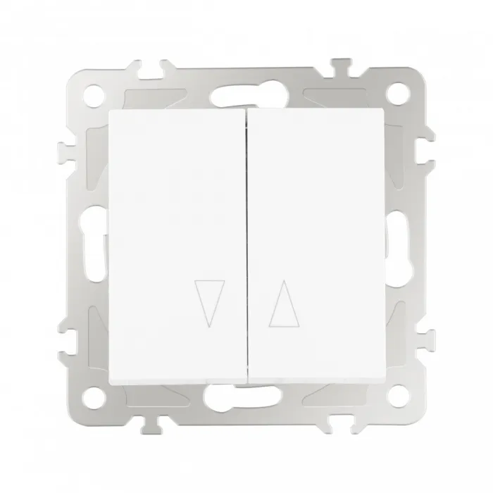 Выключатель жалюзи, 10A 250V 206.38-2.white от ImperiumLoft