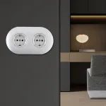 Круглая розетка двойная (двухпостовая) с заземлением и шторками Arte Milano SET08-2-40-1x2 silver от ImperiumLoft Круглая розетка двойная (двухпостовая) с заземлением и шторками Arte Milano SET08-2-40-1x2 silver от ImperiumLoft