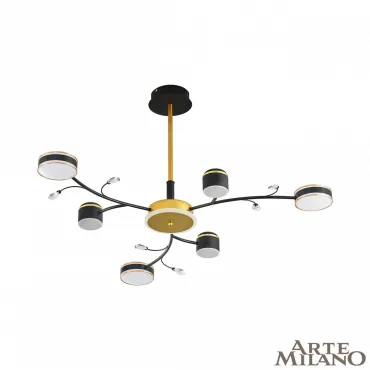 Люстра светодиодная Arte Milano Ferrara-71040 276240/6+1 BK/GD