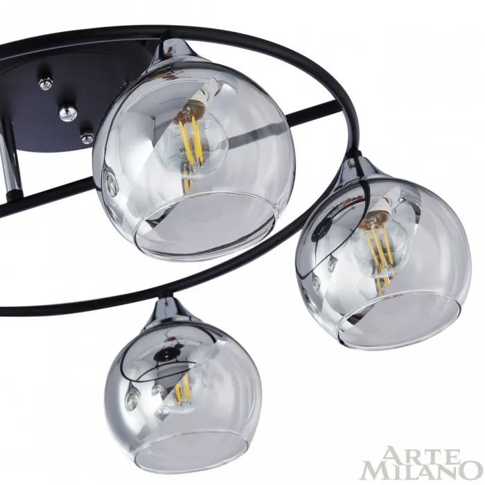 Люстра Arte Milano AMALFI-322403 322403/5 BK+CR от ImperiumLoft