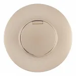 Розетка круглая с заземлением и шторками Arte Milano SET08-1-41-1 shampan