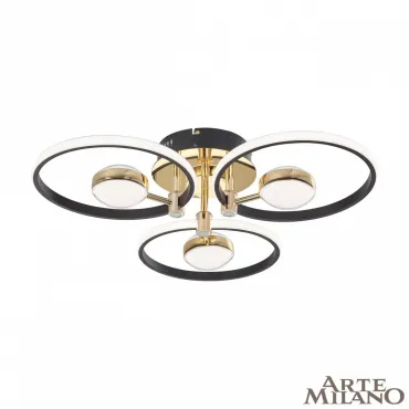 Светильник светодиодный Arte Milano Ferrara-76140 276140/3+3 BK/GD Светильник светодиодный Arte Milano Ferrara-76140 276140/3+3 BK/GD