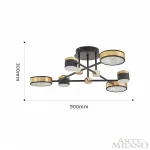 Потолочная люстра Arte Milano Ferrara-71040 271040/6 BK/GD