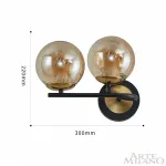 Бра Arte Milano Neapolis-73708 273708/2B BK/GD
