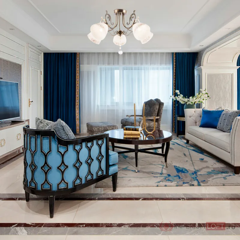 Люстра Arte Milano AM341900 341900/5 AB от ImperiumLoft