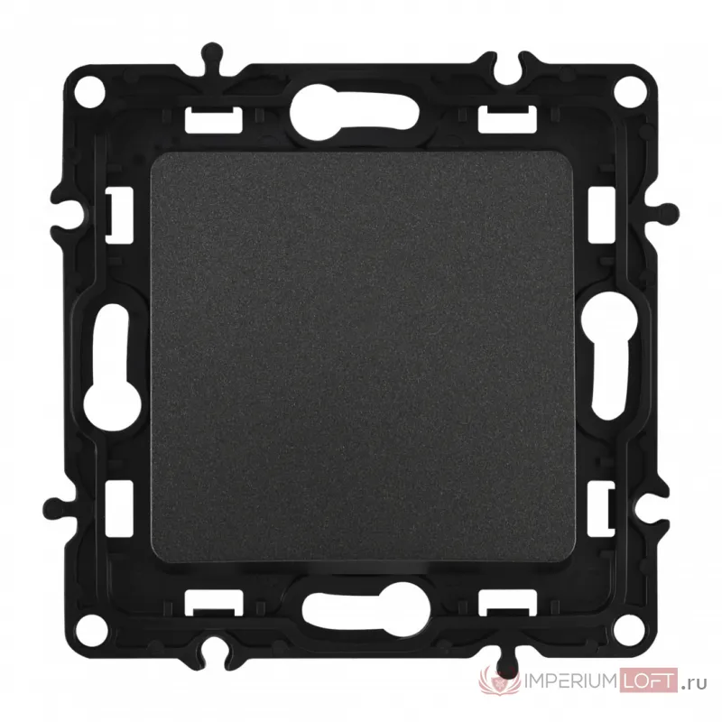 Выключатель одноклавишный, 10AX 250V 217.30-1.black от ImperiumLoft