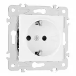 Розетка с заземлением и шторками, 16A 250V 203.40-1.white