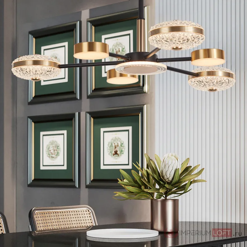 Люстра светодиодная Arte Milano Ferrara-72069 272069/6 BK/GD от ImperiumLoft